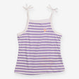 Vest top purple white stripes
