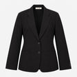 Blazer Single Breasted Linen Blend Black
