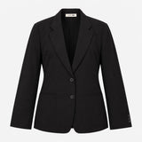 Blazer Single Breasted Linen Blend Black