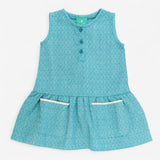 Dress Sleeveless Blue with Pockets