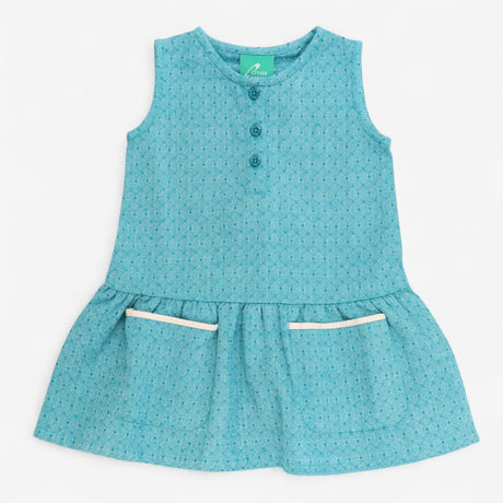 Dress Sleeveless Blue with Pockets