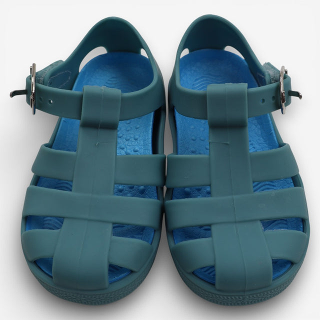 Jelly Shoe Teal with Velcro Fastening