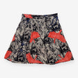 Navy & Pink Floral Printed Viscose Mini Skirt