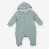 Pramsuit Jersery Green with Striped Lining