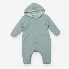 Pramsuit Jersery Green with Striped Lining