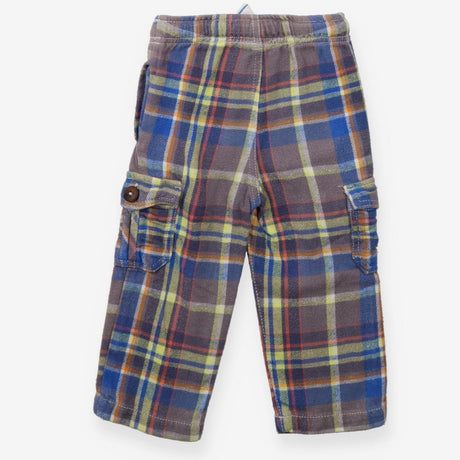 Trousers pull on combat blue grey yellow check