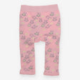 Leggings knit pink bunnies spots 