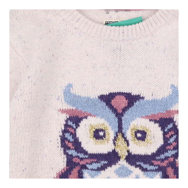 Sweater knit cream owl
