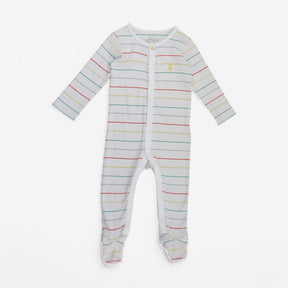 Sleepsuit Fine Rainbow Stripe