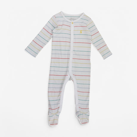 Sleepsuit Fine Rainbow Stripe