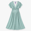 Dress Sage Green Polka Dot Knot Front Maternity