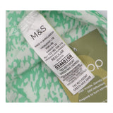 Midi Dress Green White Abstract Print Tiered Strap