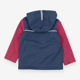 Raincoat Navy and Pink Fleece Lined