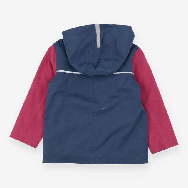 Raincoat Navy and Pink Fleece Lined
