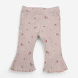 Outfit Jumper and Leggings Pink with Flower Print