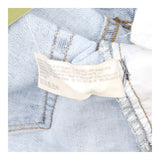 Denim Mini Skirt Light Blue Frayed Hem