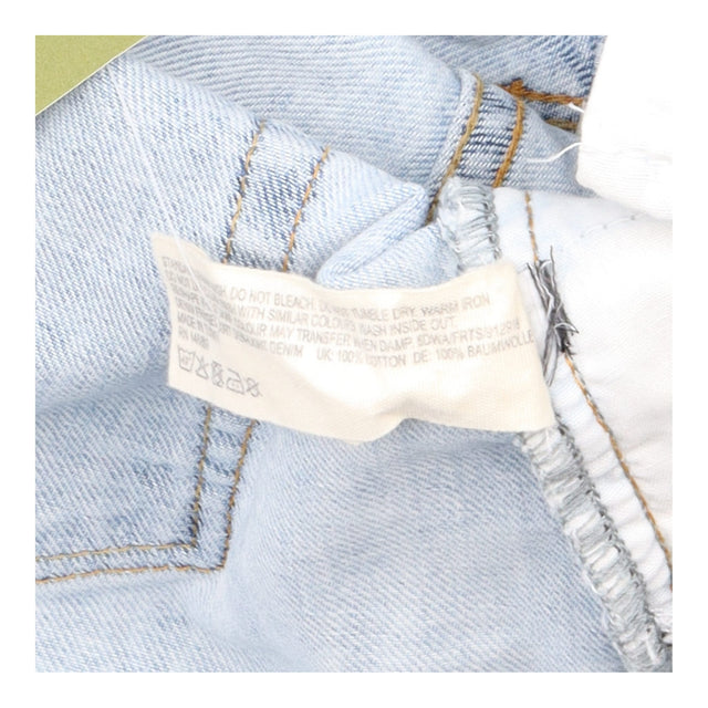Denim Mini Skirt Light Blue Frayed Hem