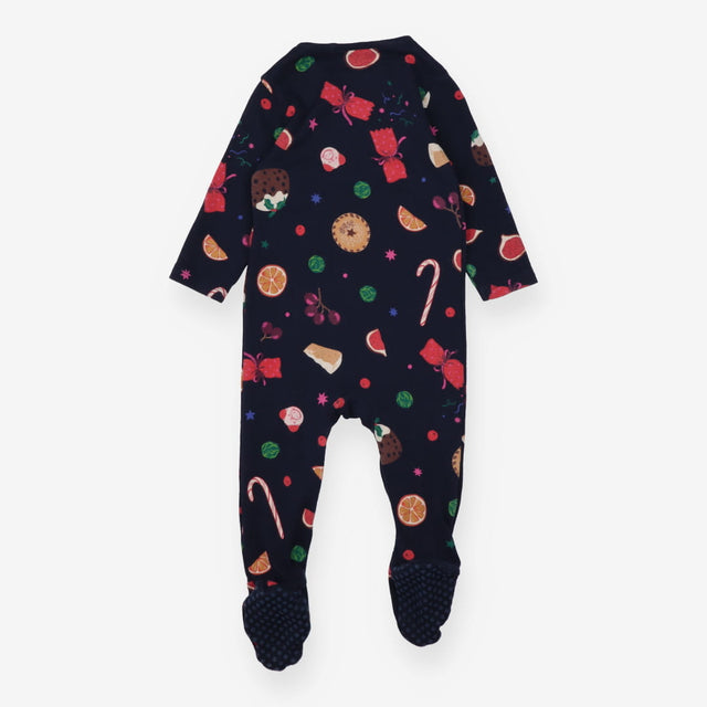 Sleepsuit Navy with Festive Percy Pigs