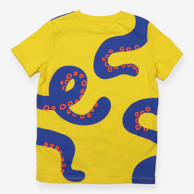 T-shirt Yellow and Blue Octopus