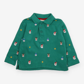 T-shirt Green Long Sleeve Festive