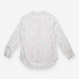 Shirt Ivory Mix Floral Printed Roll Sleeve Button 