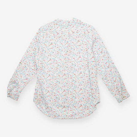Shirt Ivory Mix Floral Printed Roll Sleeve Button 