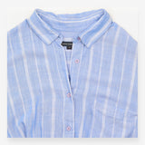 Twist Front Blue Stripe Shirt Size M