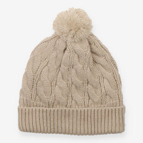 Cream Knit Bobble Hat - Pure Baby