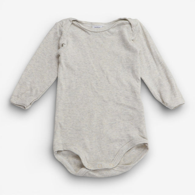 Outfit green ribbed leggings with cream marl bodys