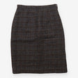 Pure Wool Tweed Pencil Skirt Black Tan