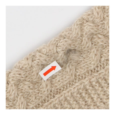 Chunky Wool Cable Knit Cardigan – Beige
