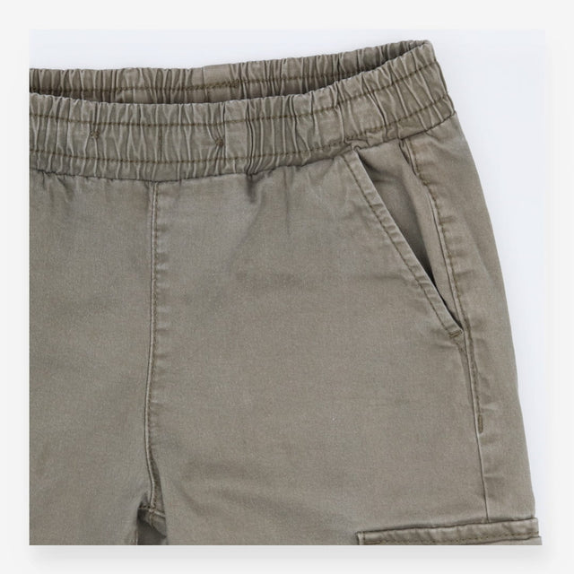 Trousers cargo pull on green
