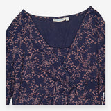 Dress navy blue with pink florals nursing 