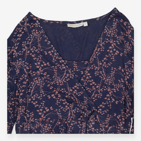 Dress navy blue with pink florals nursing 