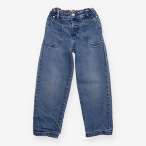 Light Blue Bell Bottom Jean with Rainbow Hook Back