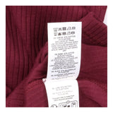 Burgundy Ribbed Long Sleeve Maternity