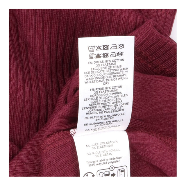 Burgundy Ribbed Long Sleeve Maternity