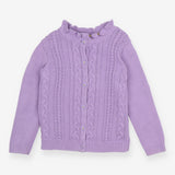 Cardigan Cable Knit Purple