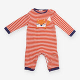 Fox Orange Striped Sleepsuit