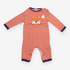 Fox Orange Striped Sleepsuit
