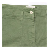 Olive Khaki Green 100% Cotton Twill High Waist Pat