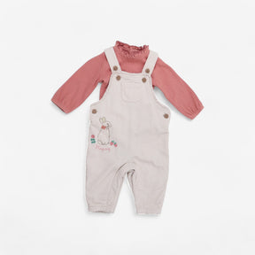 Pink Flopsy Dungarees and Bodysuit