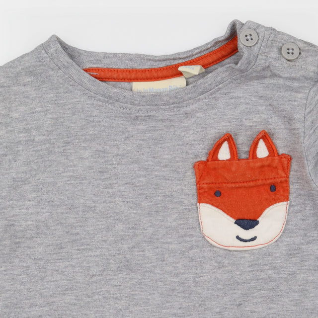 Tee LS grey fox pocket