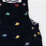 Navy Corduroy Dinosaur Dungarees