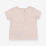 T-shirt pink stripe flamingo family