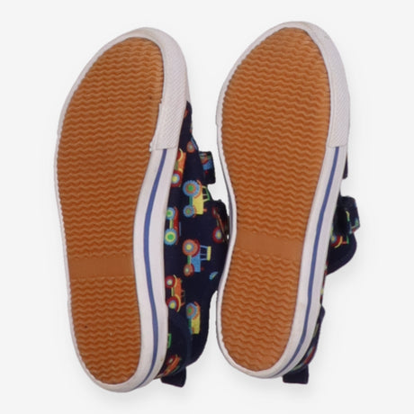 Navy Tractor Velcro Trainers