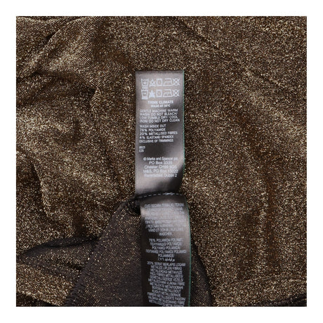 Midi Dress Gold Metallic Ruched Long Sleeve Bodyco