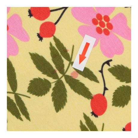 Dress Short Sleeve Yellow Thistle Print
