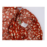 Maternity&Nursing Dress Tiered Midi Rust Animal Pr