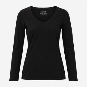 Black Tee V neck Plain